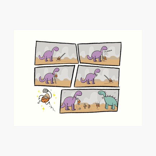 Daveman invents Basketball Art Print