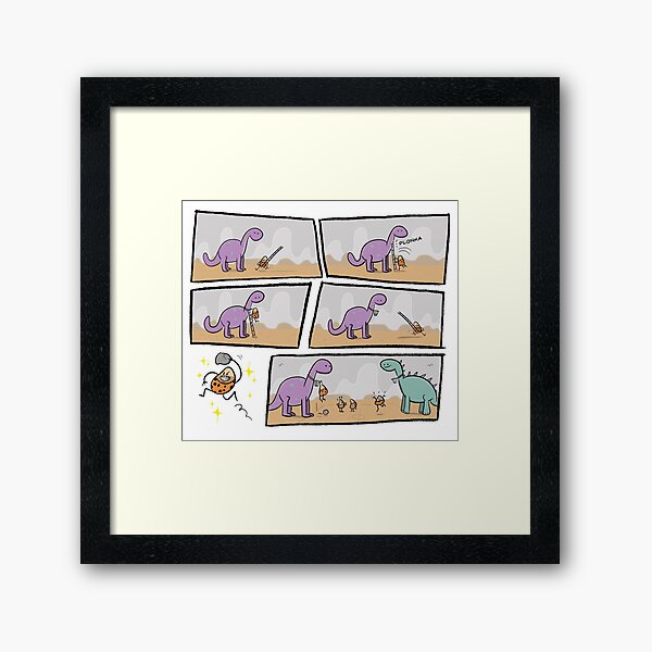 Daveman invents Basketball Framed Art Print