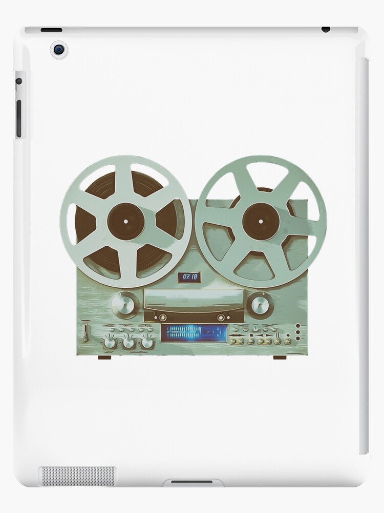 Reel to Reel track tape recorder - vintage Green version | iPad Case & Skin