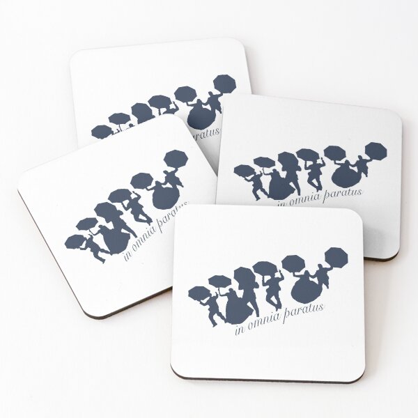 Item preview, in omnia paratus silhouette with Rory Gilmore and Logan with umbrellas jumping designed and sold by Itsellac25.