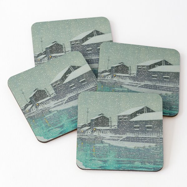 Item preview, Nieve en Kiba por Kawase Hasui Grabado en madera japonés vintage Arte cultural de Asia oriental designed and sold by Ejaaz.