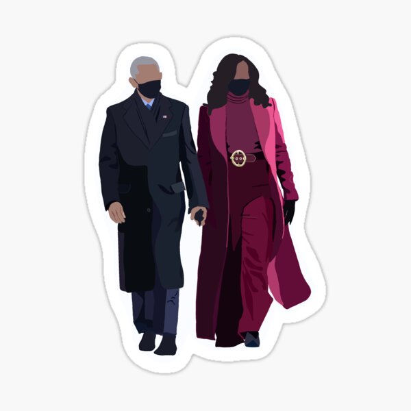 Michelle and Barack Obama 2021 inauguration Sticker