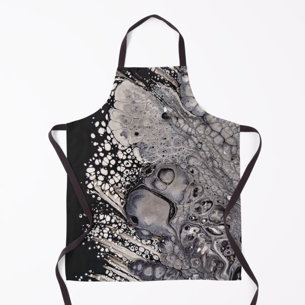 Item preview, Black white and silver abstract pour  designed and sold by Jennykies.