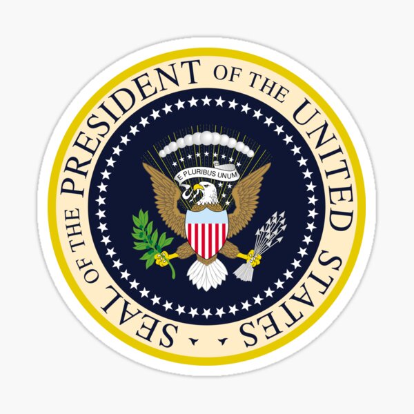 Seal of the President of the United States,presidential pardons,presidential seal flag,Us presidential seal Sticker
