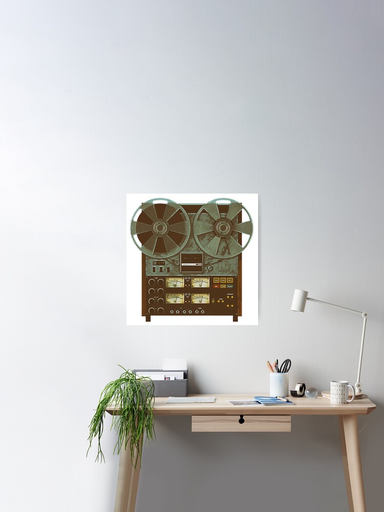 Vintage Reel to Reel Tape Recorder Poster for Sale by