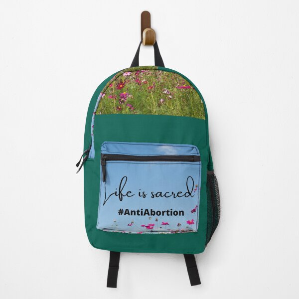 Item preview, Life Is Sacred #AntiAbortion Pink Meadow Background designed and sold by ChristianCoding.