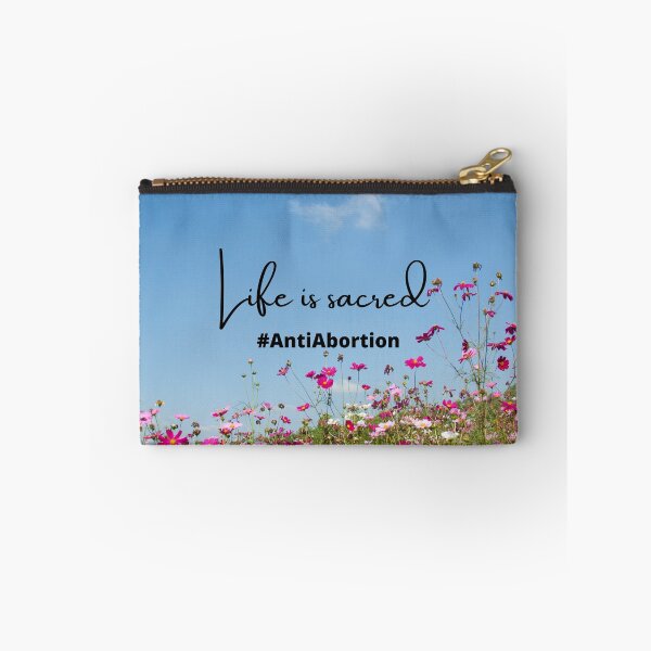 Item preview, Life Is Sacred #AntiAbortion Pink Meadow Background designed and sold by ChristianCoding.