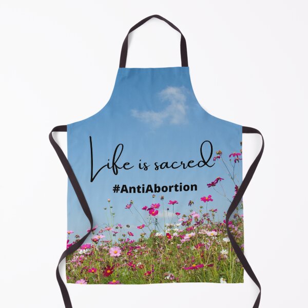 Item preview, Life Is Sacred #AntiAbortion Pink Meadow Background designed and sold by ChristianCoding.
