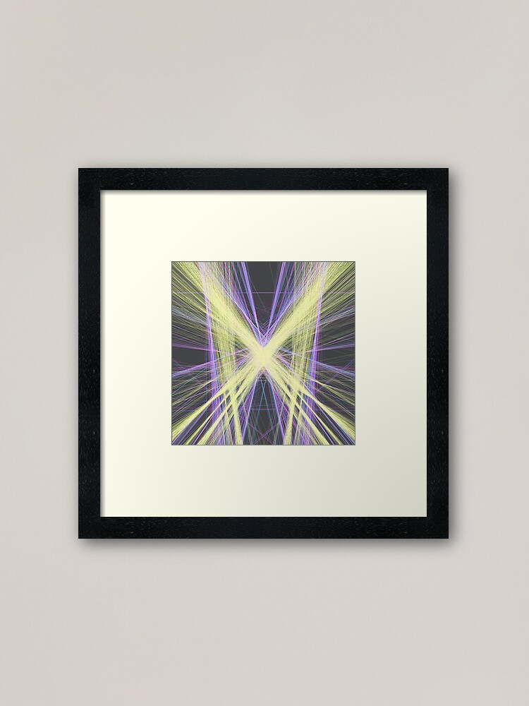 Alternate view of Linify Yellow butterfly Framed Art Print