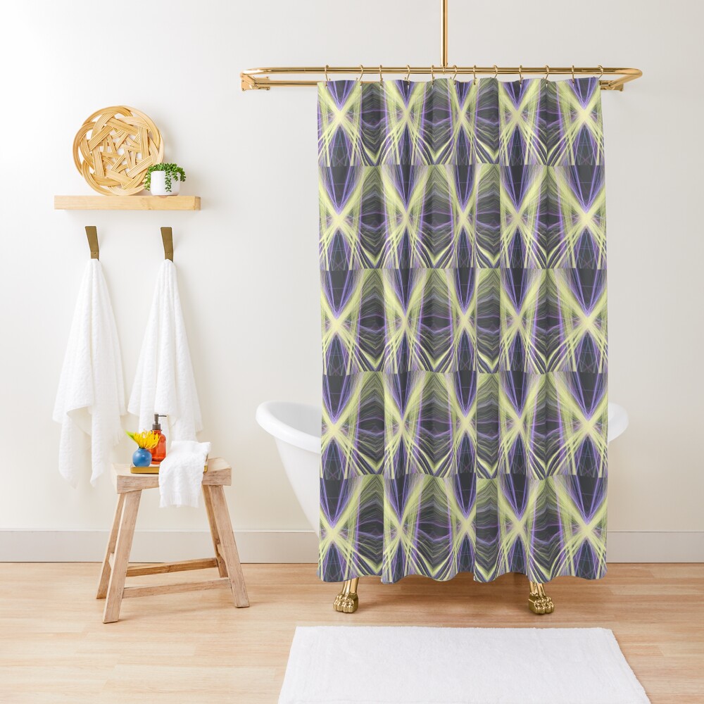 Linify Yellow butterfly Shower Curtain
