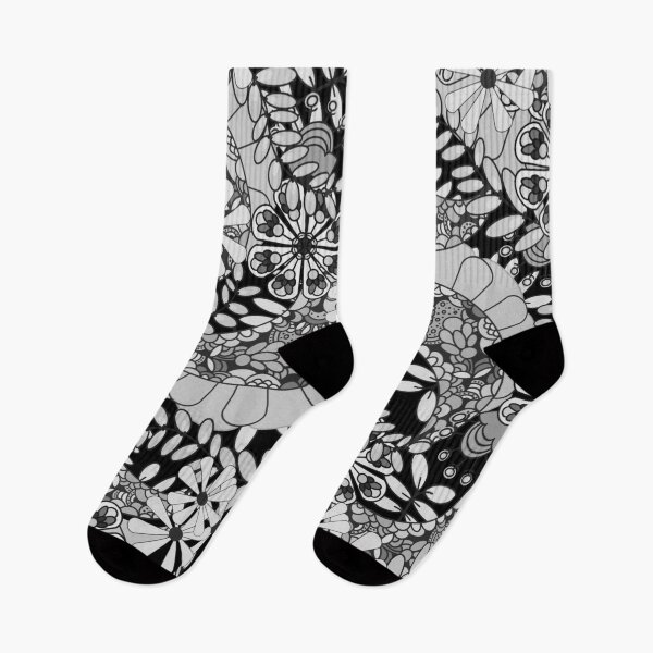 Item preview, Black and white Bohemian floral design. designed and sold by LaBellCreative.