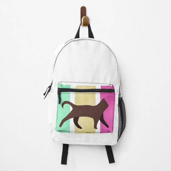 Item preview, Cat over colour stripes designed and sold by sagm.