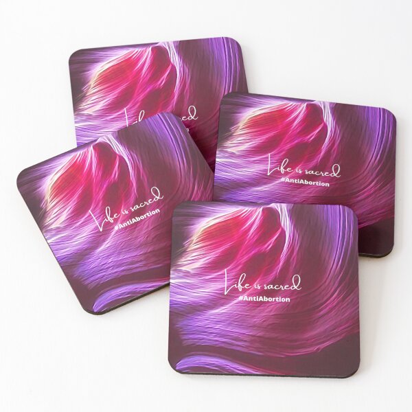 Item preview, Life is Sacred #AntiAbortion Silky Rose-Color Sand Cave Background designed and sold by ChristianCoding.