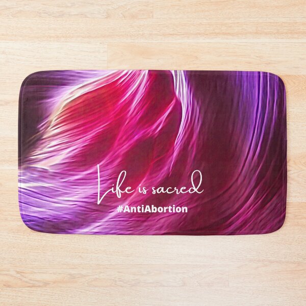 Item preview, Life is Sacred #AntiAbortion Silky Rose-Color Sand Cave Background designed and sold by ChristianCoding.