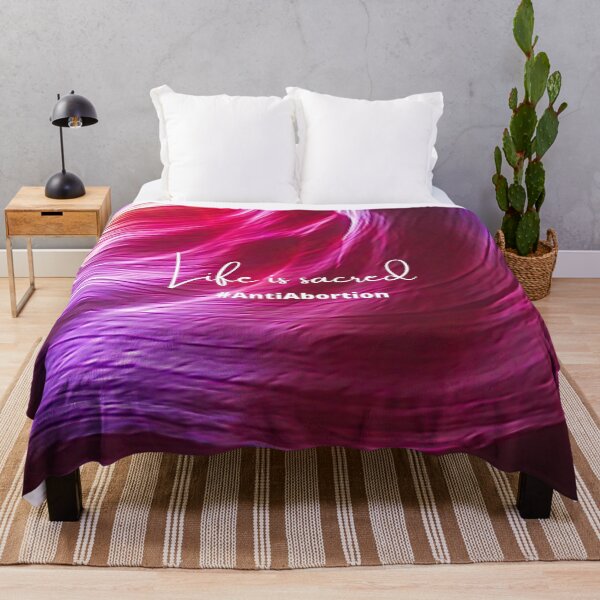 Item preview, Life is Sacred #AntiAbortion Silky Rose-Color Sand Cave Background designed and sold by ChristianCoding.