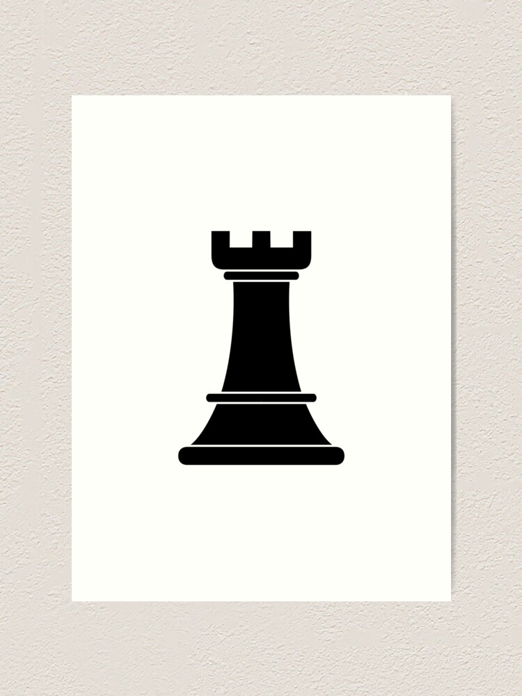 Chess Piece White Rook Chess Club Rook White Chess Castle Sticker for Sale  by Minnesnowta