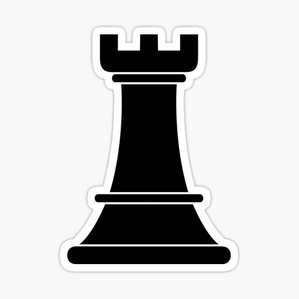 Rook Chess Sticker (Black)