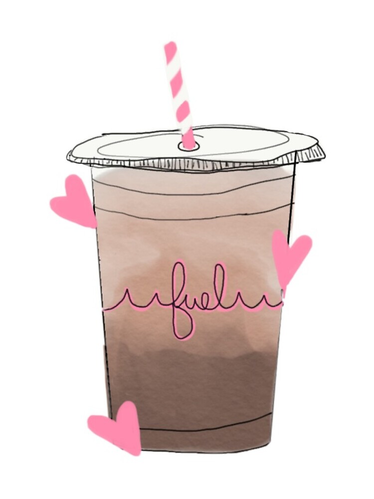 Thumbnail 4 of 4, iPhone Case, Iced Coffee Fuel Sticker designed and sold by oliviaackermann.