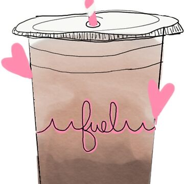 Artwork thumbnail, Iced Coffee Fuel Sticker by oliviaackermann