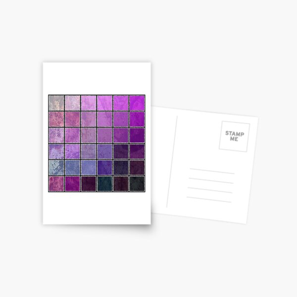 Purple Iridescent Mosaic Tile Postcard