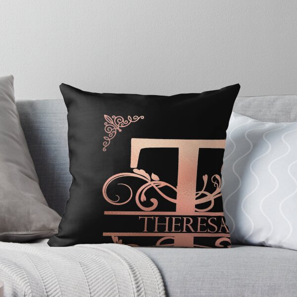Item preview, Theresa Personalized Name Gifts with Beautiful Rose Gold Monogram Letter T. Simply Best Gift Ideas for Theresa designed and sold by ArteSquare.