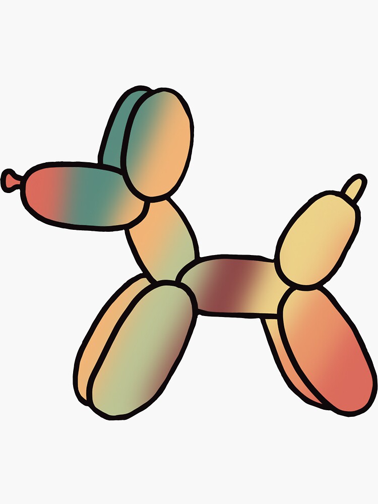 "Rainbow Ballon Dog" Sticker for Sale by LindseysLabels Redbubble