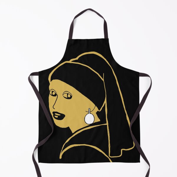 Item preview, Minimalist Golden Girl with a Pearl Earring designed and sold by pelagio.
