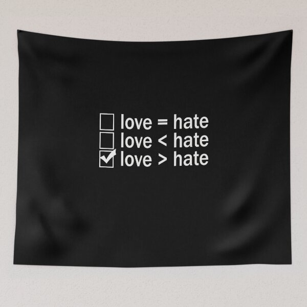 Item preview, Love greater than hate _ love hate  designed and sold by Rexoo.