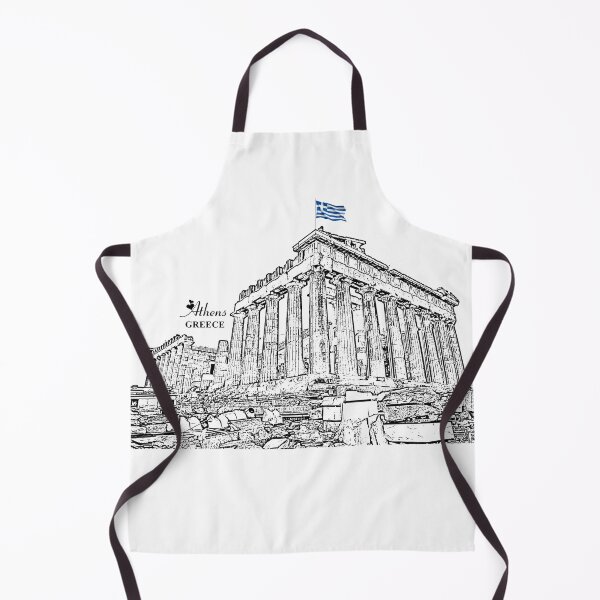 Item preview, Athens, Greece - Parthenon at Acropolis with Greece Flag designed and sold by leemcnut.