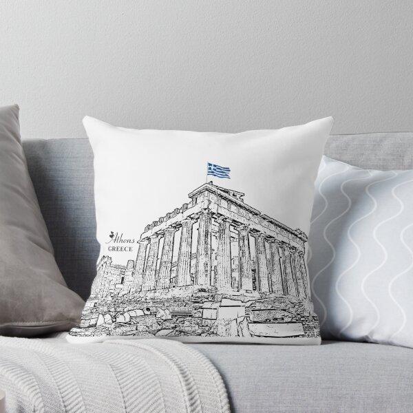 Item preview, Athens, Greece - Parthenon at Acropolis with Greece Flag designed and sold by leemcnut.