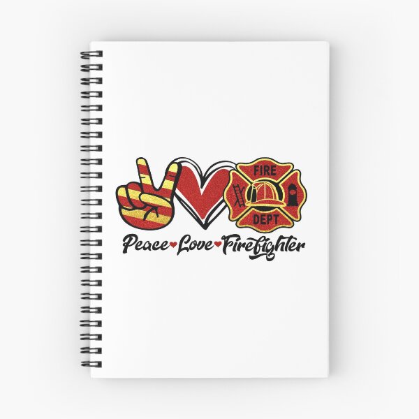 Item preview, Peace Love Firefighter gift idea for male or female firefighters designed and sold by BRtisticDesigns.