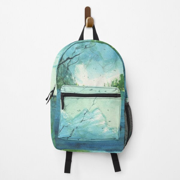 Item preview, Boats and Mountains Landscape Painting designed and sold by darrenyeoart.