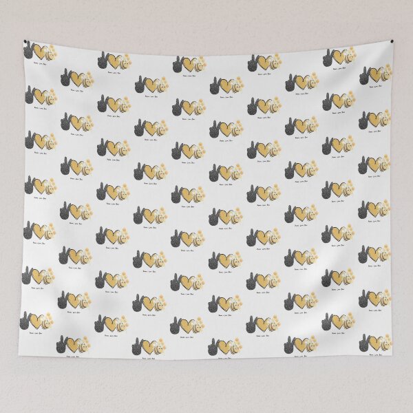 Item preview, Peace Love Bees, gift for bee lovers or bee keepers designed and sold by BRtisticDesigns.