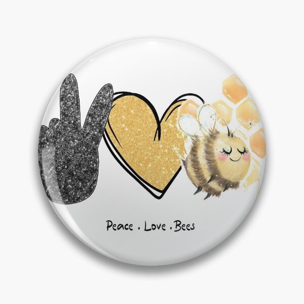 Item preview, Peace Love Bees, gift for bee lovers or bee keepers designed and sold by BRtisticDesigns.