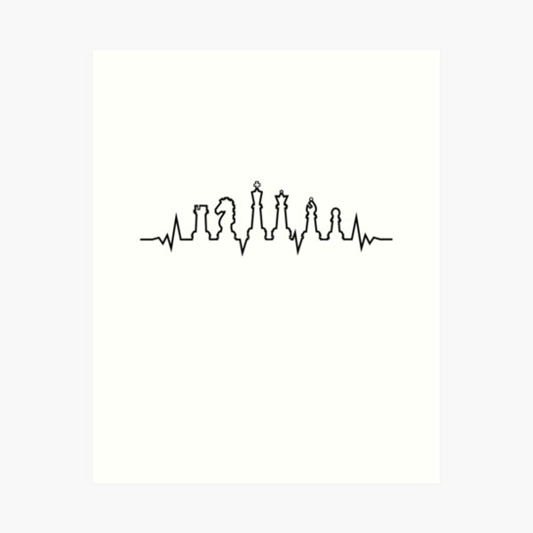 Item preview, Chess Heartbeat Gift for Chess Lovers and Chess Fans designed and sold by Dexter Freeman.