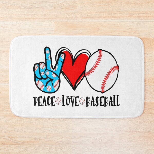 Item preview, Peace Love Baseball gift idea for men women or kids who play or love the game designed and sold by BRtisticDesigns.