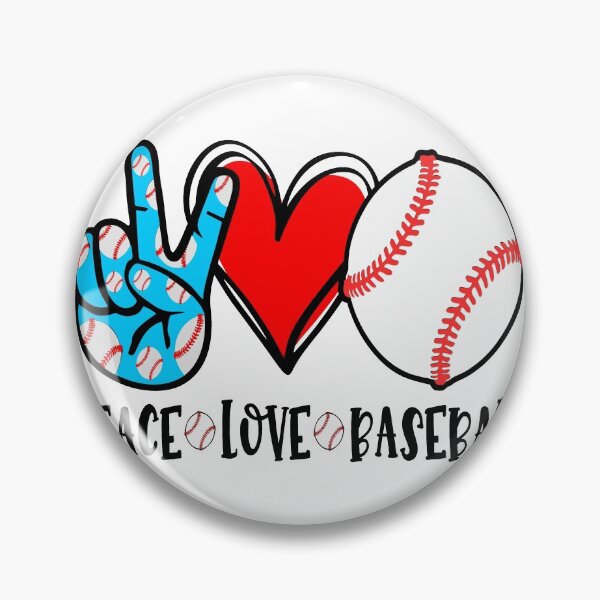 Item preview, Peace Love Baseball gift idea for men women or kids who play or love the game designed and sold by BRtisticDesigns.