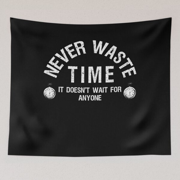 Item preview, Never Waste Time Vintage Distressed  designed and sold by Dexter Freeman.