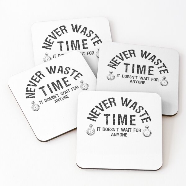 Item preview, Copy of Never Waste Time Vintage Distressed White designed and sold by Dexter Freeman.