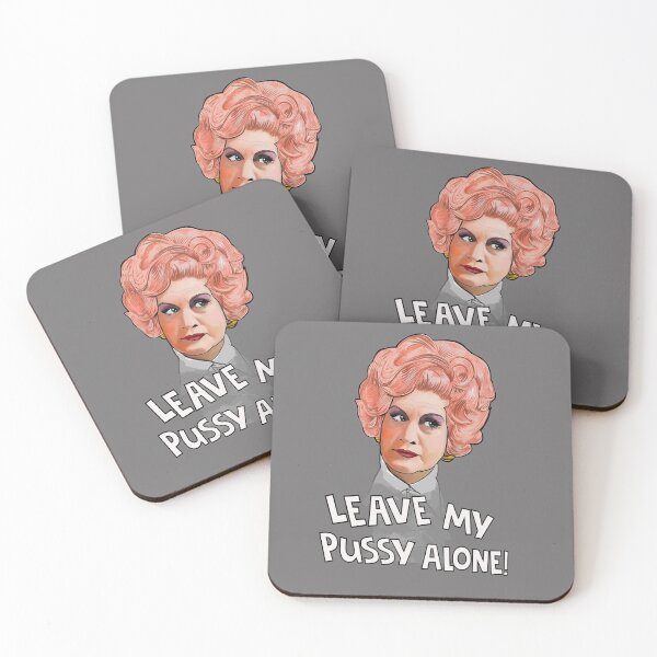 Mrs Slocombe - leave my pussy alone! Coasters (Set of 4)