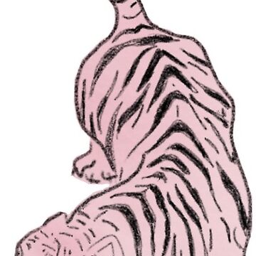 Artwork thumbnail, Tiger Sticker Pink by oliviaackermann