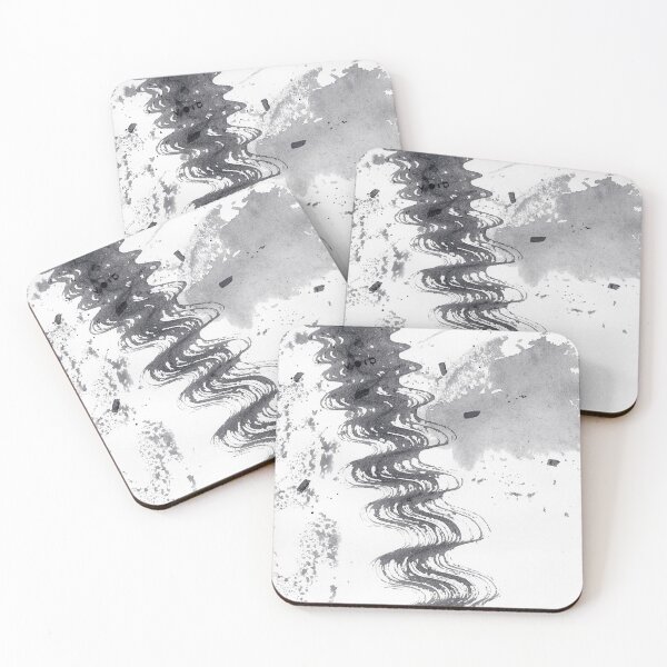 Item preview, ink explorations (027) - abstract black ink painting designed and sold by expl-rations.