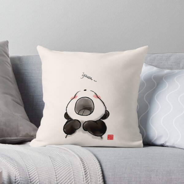 Yawn~ Throw Pillow