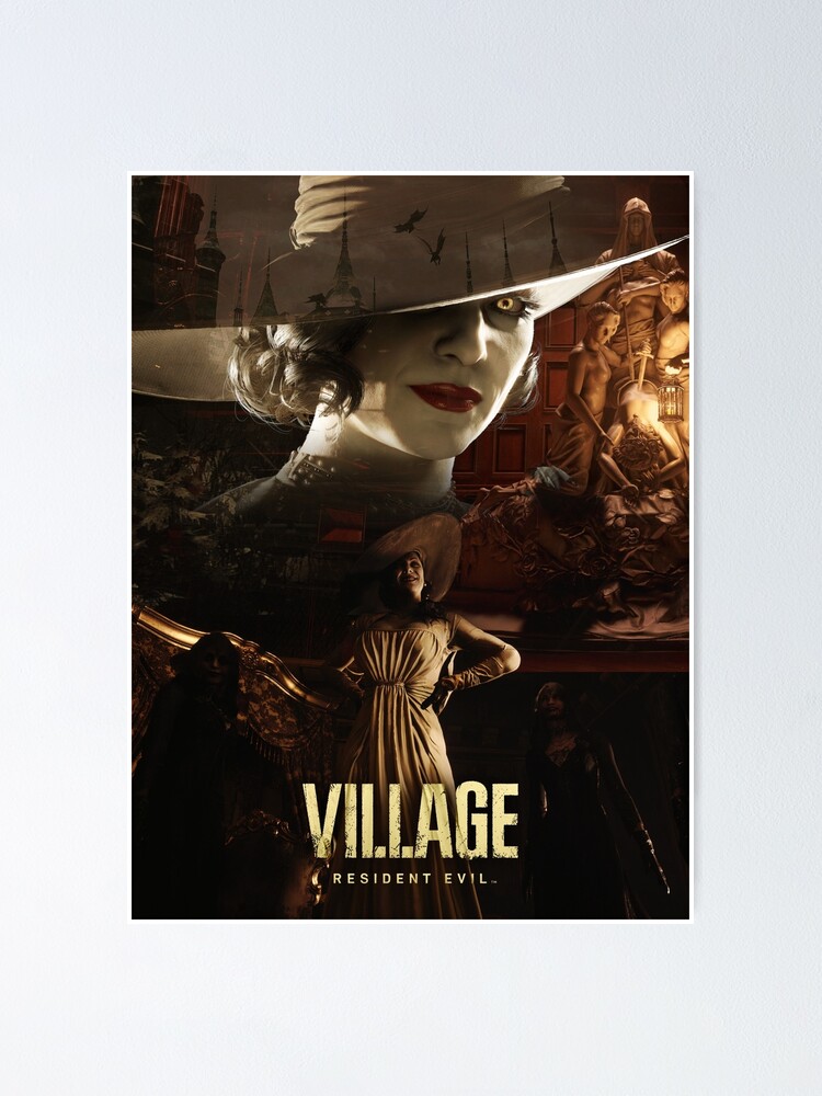 Re Village Tall Vampire Lady Lady Dimitrescu Poster By Robcyko Redbubble