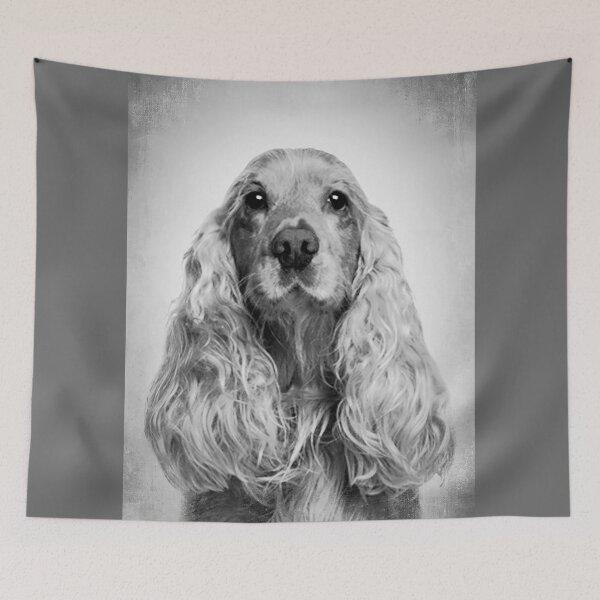 Item preview, Cocker Spaniel dog - BW Vintage - D26 designed and sold by DecoVintage.