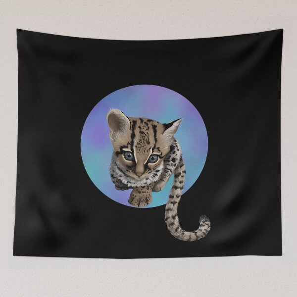 Item preview, Margay watercolour purple  designed and sold by Mayakiwi.
