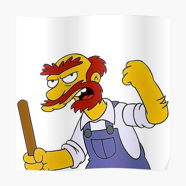 Buste Groundskeeper Willie Les Simpson En Résine - Édition Limitée Sideshow