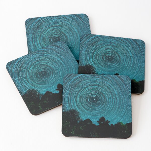 Item preview, star trail in the turquoise sky designed and sold by aim4adventure.