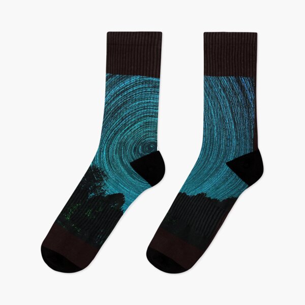 Item preview, star trail in the turquoise sky designed and sold by aim4adventure.