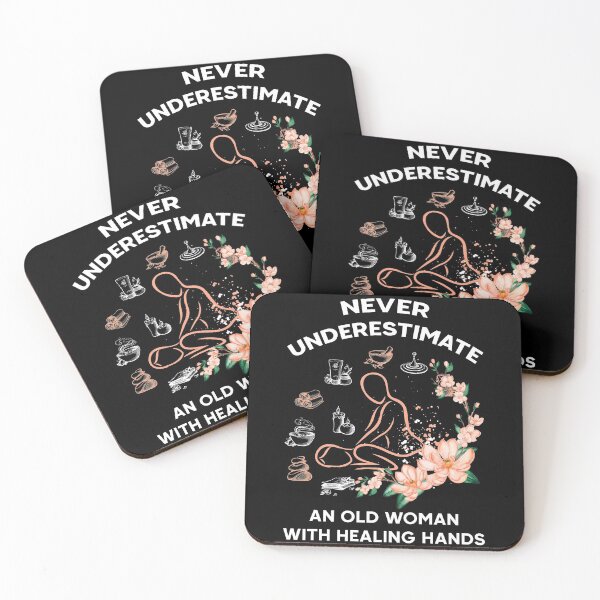 Item preview, Never Underestimate An Old Woman With Healing Hands Massage Therapist designed and sold by BaseStore.